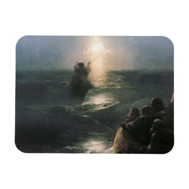 Jesus Walking on Water, Ivan Aivazovsky Painting Magnet (Horizontal)