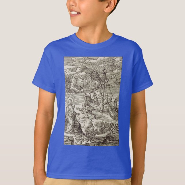 Jesus walking on water T-Shirt (Front)
