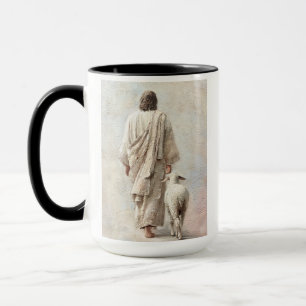 Jesus Walking with the Lamb Mug