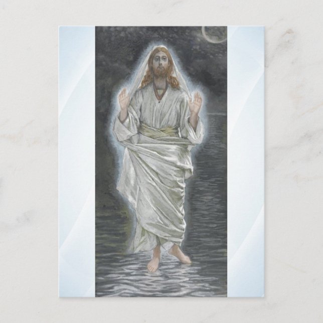 Jesus walks on the sea postcard (Front)