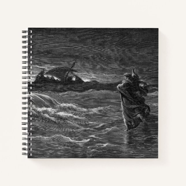Jesus Walks on Water Notebook (Front)