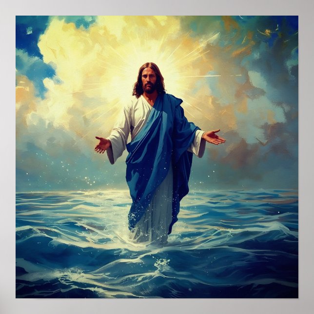 Jesus Walks on Water Poster (Front)