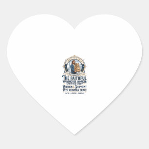 Jesus Warehouse Logistics Graphic Tee Christian Ar Heart Sticker