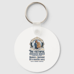 Jesus Warehouse Logistics Graphic Tee Christian Ar Key Ring