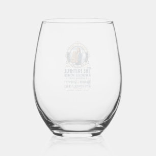 Jesus Warehouse Logistics Graphic Tee Christian Ar Stemless Wine Glass