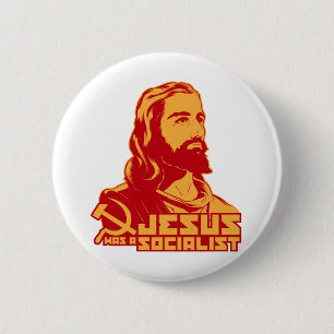 Jesus was a Socialist 6 Cm Round Badge