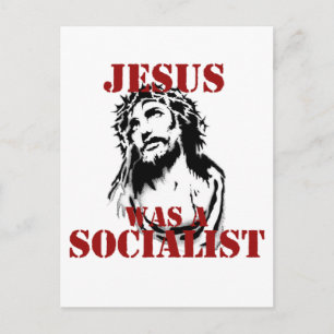Jesus was a socialist postcard