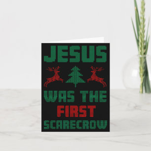 Jesus Was The First Ecrow Ugly Sweater Style Card
