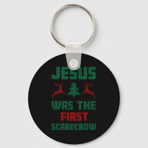 Jesus Was The First Ecrow Ugly Sweater Style  Key Ring