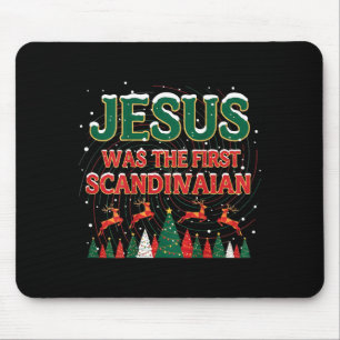 Jesus Was The First Ecrow Ugly Sweater Style Mouse Pad