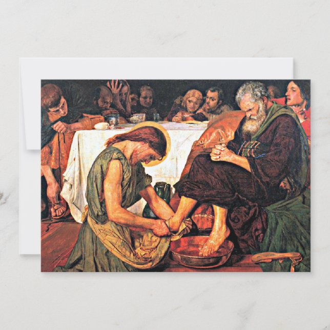 Jesus Washing Peter's Feet Card (Front)