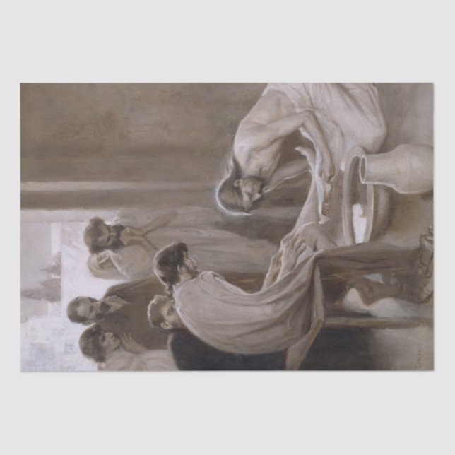 Jesus Washing the Feet of His Disciples Tissue Paper (Front)