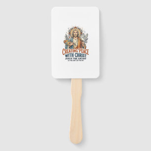 Jesus Watercolor Hobby T-Shirt Inspirational Faith Hand Fan