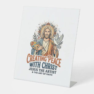 Jesus Watercolor Hobby T-Shirt Inspirational Faith Pedestal Sign