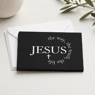 Jesus way, truth, life John 14:6 Cross Card