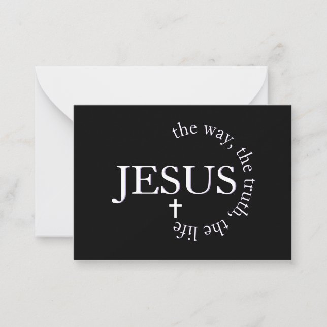 Jesus way, truth, life John 14:6 Cross Card (Front)