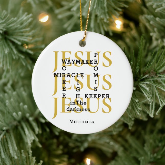 JESUS Waymaker Christian Ceramic Tree Decoration (Tree)
