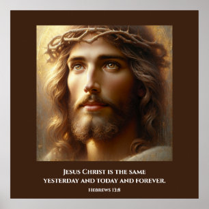 Jesus Wearing Crown of Thorns Poster