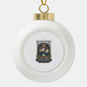 Jesus Wedding Photographer Shirt Christian Ceramic Ball Christmas Ornament
