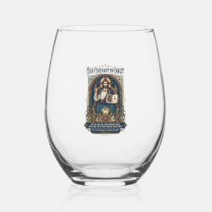Jesus Wedding Photographer Shirt Christian Stemless Wine Glass