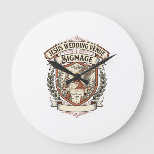 Jesus Wedding Venue Signage Jesus Wedding Venue Si Large Clock