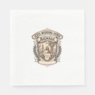 Jesus Wedding Venue Signage Jesus Wedding Venue Si Napkin