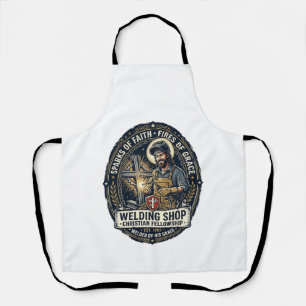 Jesus Welder Metal Shop T-Shirt Inspirational Fait Apron
