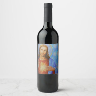 Jesus wine bottle wine label