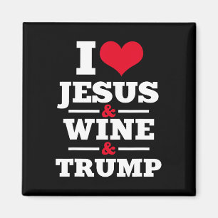 Jesus Wine Trump Religious Christian Faith Mum Gif Magnet