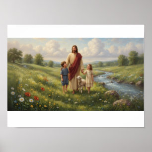 Jesus with Children Christian Wall Art Faith Art