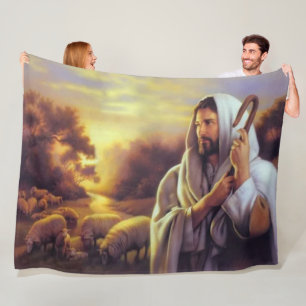 JESUS with FLOCK Fleece Blanket