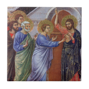 Jesus with Thomas and Apostles c1311 Tile