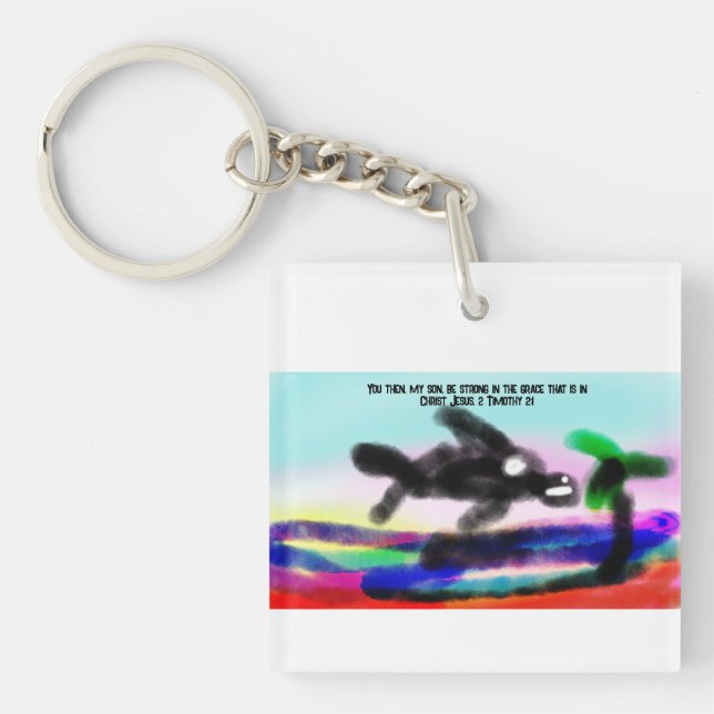 jesus with us  key ring (Front)