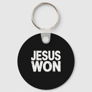 Jesus Won Christian Faith Religious Key Ring