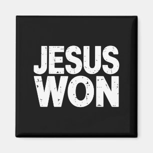 Jesus Won Christian Faith Religious Magnet