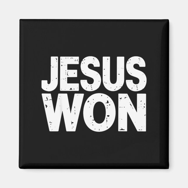 Jesus Won Christian Faith Religious  Magnet (Front)