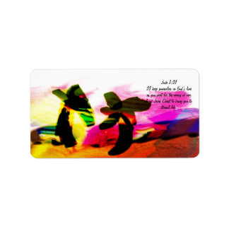 Jesus word label