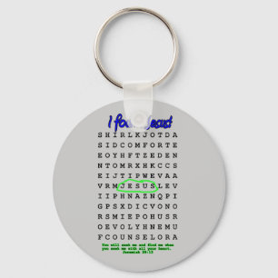 Jesus Word Search Puzzle Key Ring