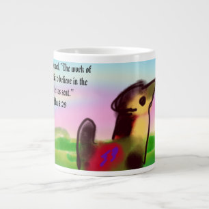 jesus work large coffee mug