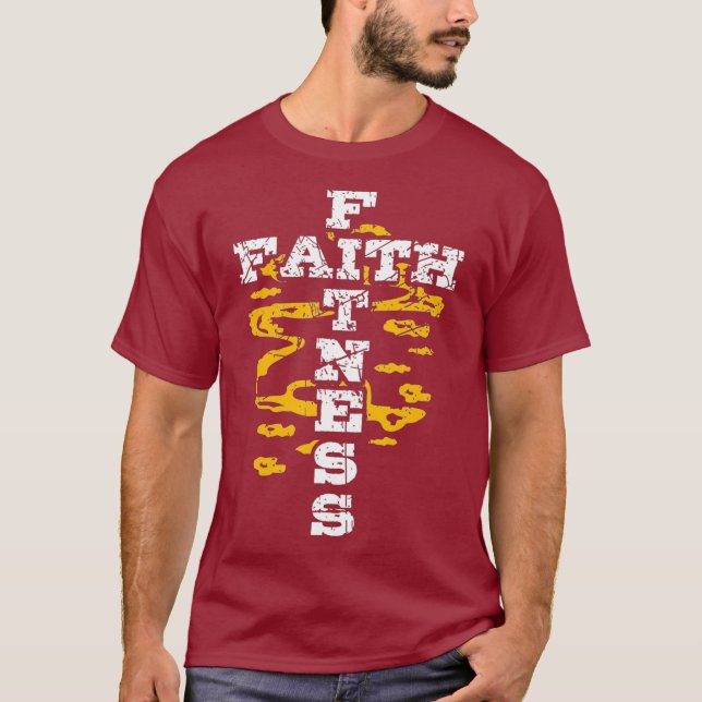 Jesus Workout Shirt Faith Fitness Cross Gym Gift (Front)