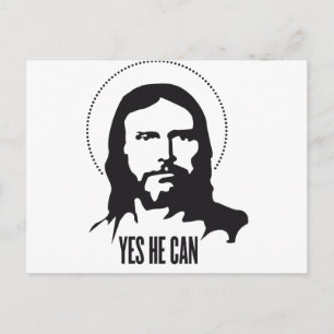 Jesus yes he can postcard