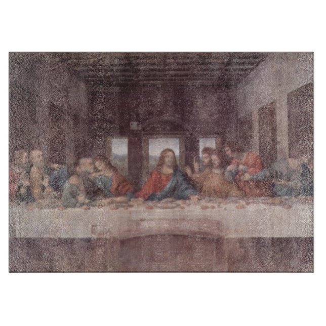 Jesus "Yeshua" The Last Supper, Leonardo da Vinci Cutting Board (Front)