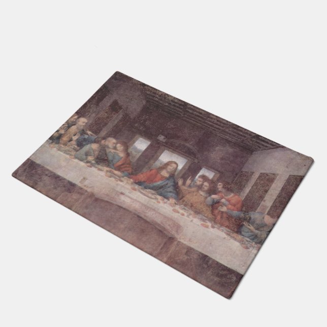 Jesus "Yeshua" The Last Supper, Leonardo da Vinci Doormat (Angled)