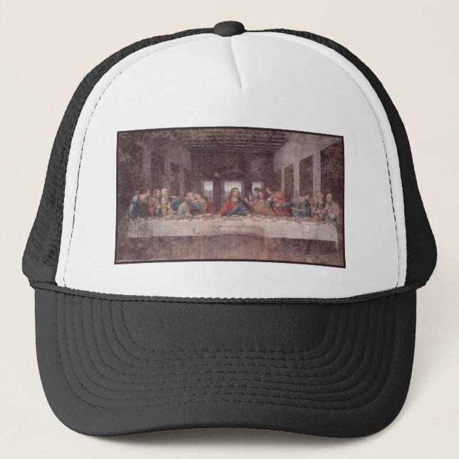 Jesus "Yeshua" The Last Supper, Leonardo da Vinci Trucker Hat (Front)
