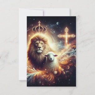 Jesusis the Lion and the Lamb  Thank You Card