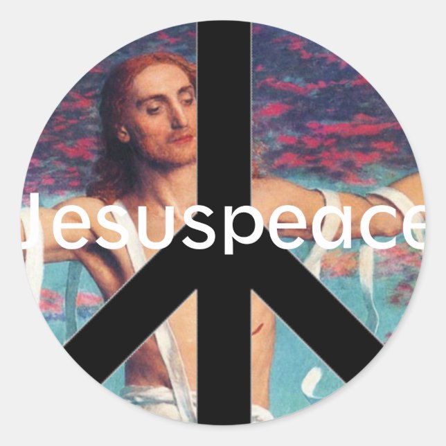 JESUSPEACE CLASSIC ROUND STICKER (Front)