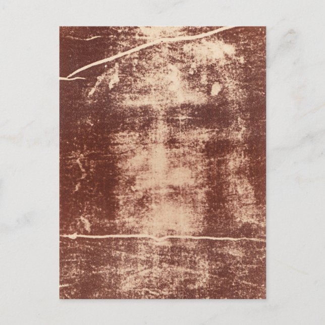 Jesus's Face Close up on the Shroud of Turin Postcard (Front)