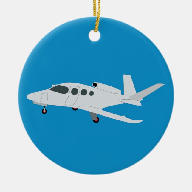 Jet Aeroplane Ceramic Tree Decoration (Front)