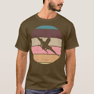 Jet Aeroplane Flying Pilot Flight Attendant Retro T-Shirt