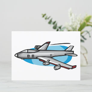 Jet Aeroplane For Aviation Fans Invitation